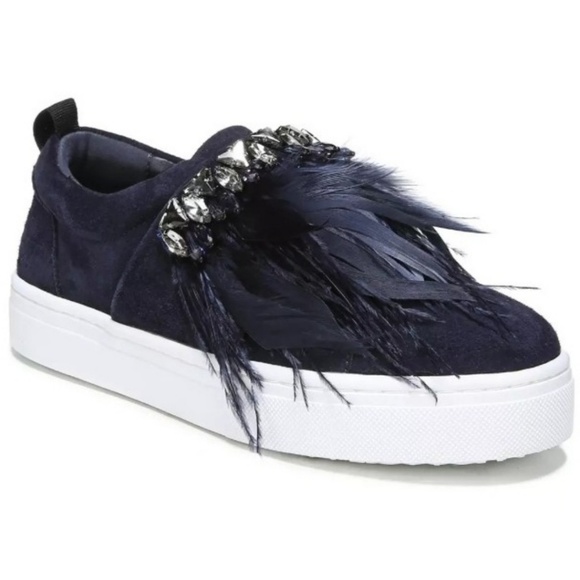 Sam Edelman Shoes - Sam Edelman | Lelani Blue Suede Platform Sneaker